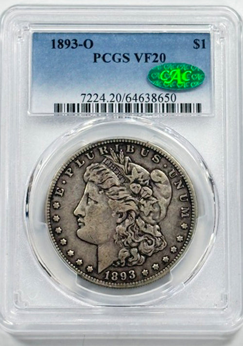 1893-O $1 PCGS CAC VF20