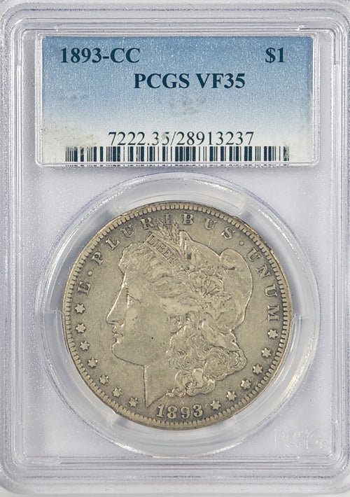 1893-CC $1 Morgan PCGS VF35