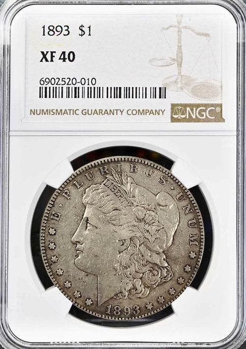 1893 $1 Morgan NGC XF40