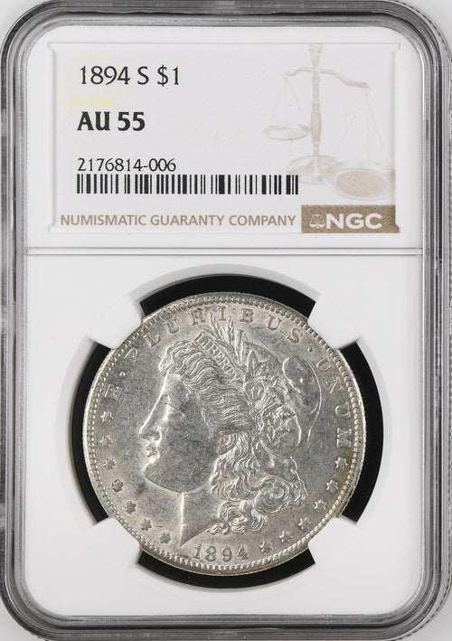 1894-S $1 Morgan NGC AU55