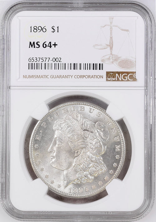 1896 $1 Morgan NGC MS64+