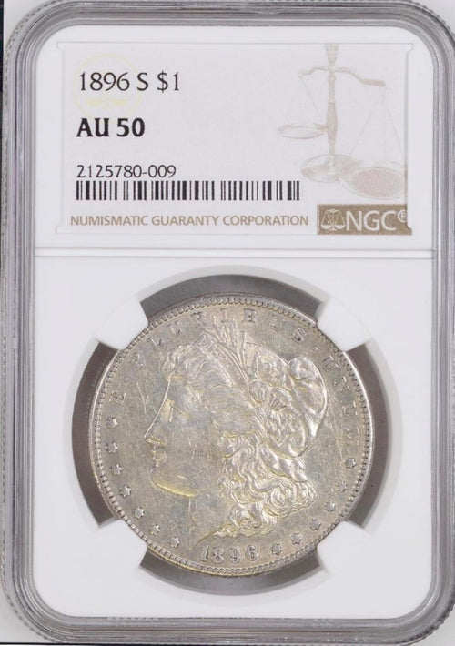 1896-S $1 Morgan NGC AU50