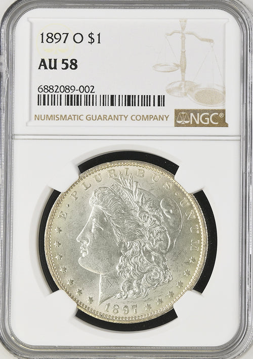 1897-O $1 Morgan NGC AU58