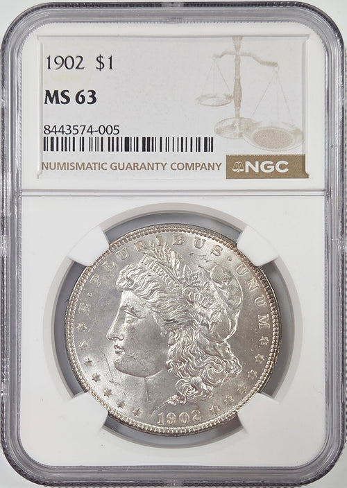 1902 $1 Morgan NGC MS63