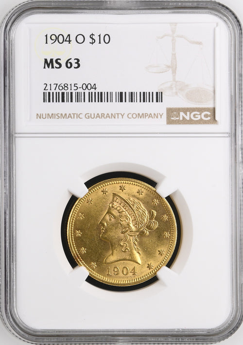 1904-O $10 Gold Liberty NGC MS63
