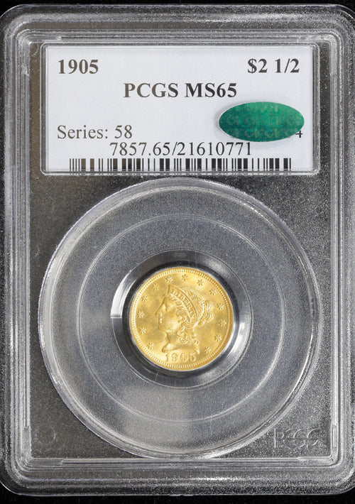 1905 $2½ Gold Liberty PCGS MS65