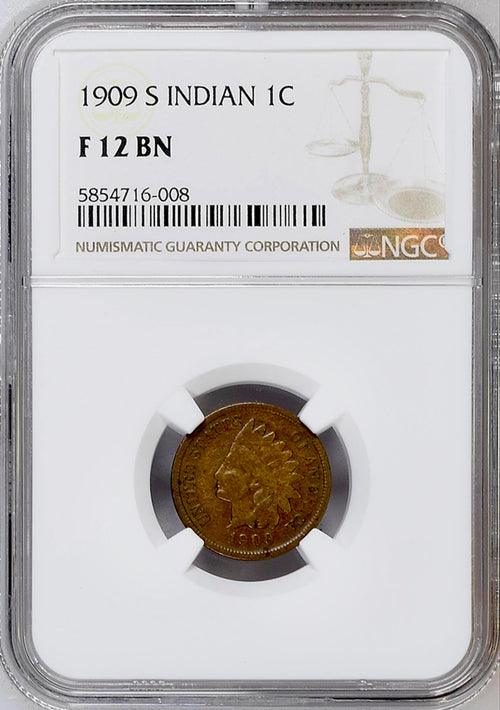 1909-S 1C Indian NGC F12B