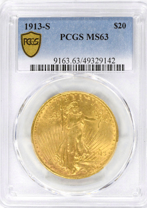 1913-S $20 Gold St. Gaudens PCGS MS63