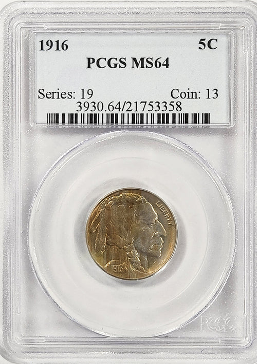 1916 5C Buffalo PCGS MS64