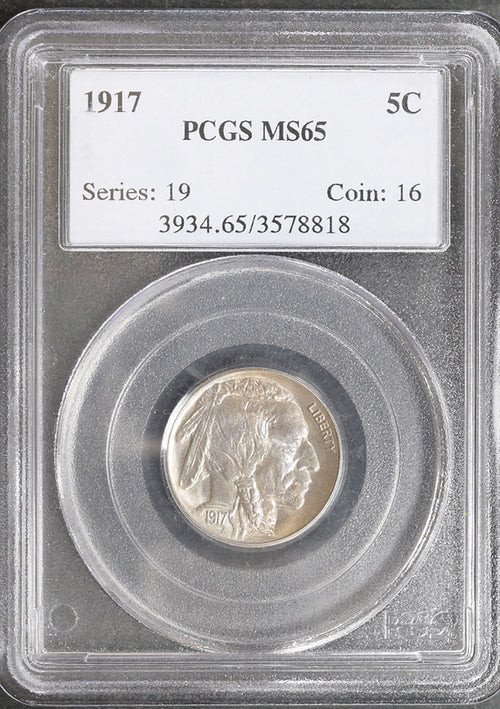 1917 5C Buffalo Nickel PCGS MS65