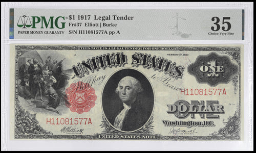 Series 1917 $1 Legal Tender Fr.37 PMG Choice VF35