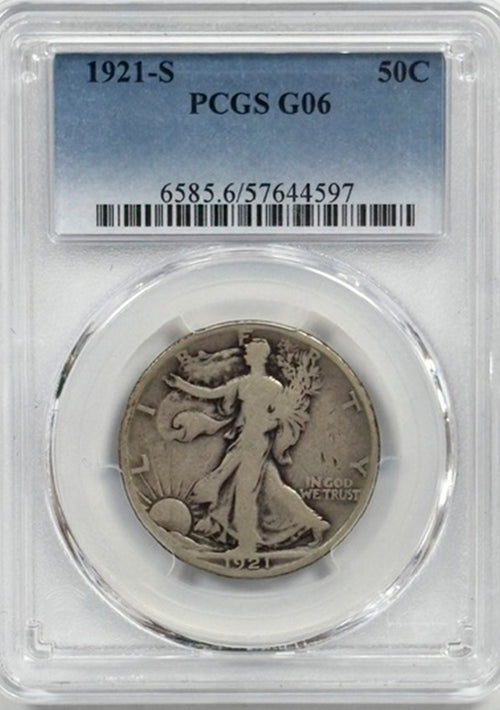 1921-S 50C PCGS G06