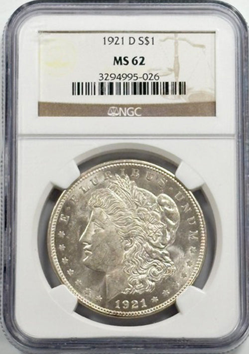 1921 D S$1 NGC MS62
