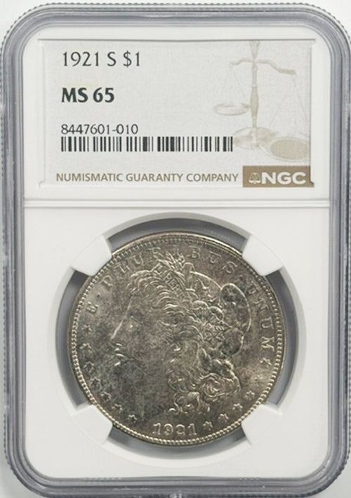 1921 S $1 NGC MS65