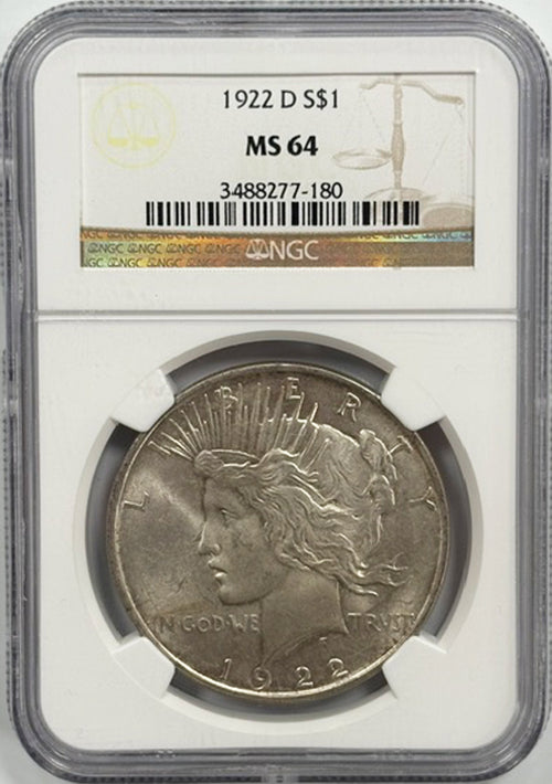 1922 D S$1 MS64