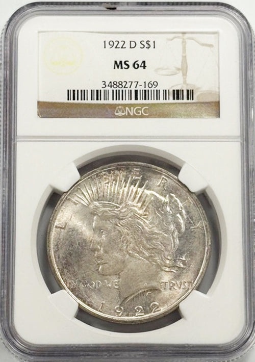 1922 D S$1 NGC MS64