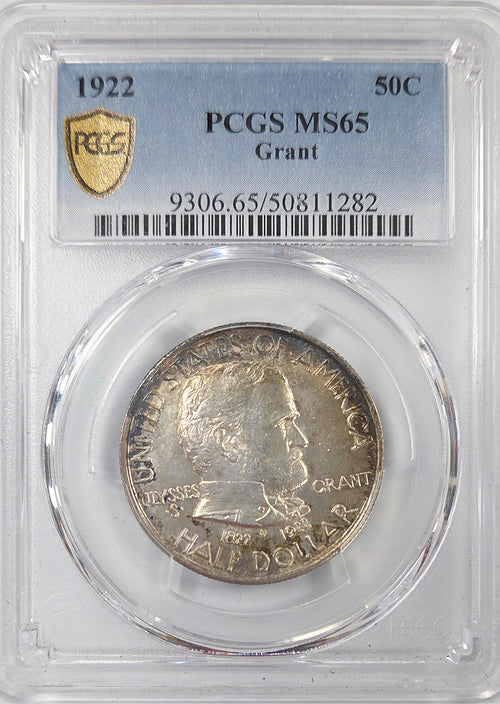 1922 50¢ Grant Memorial PCGS MS65