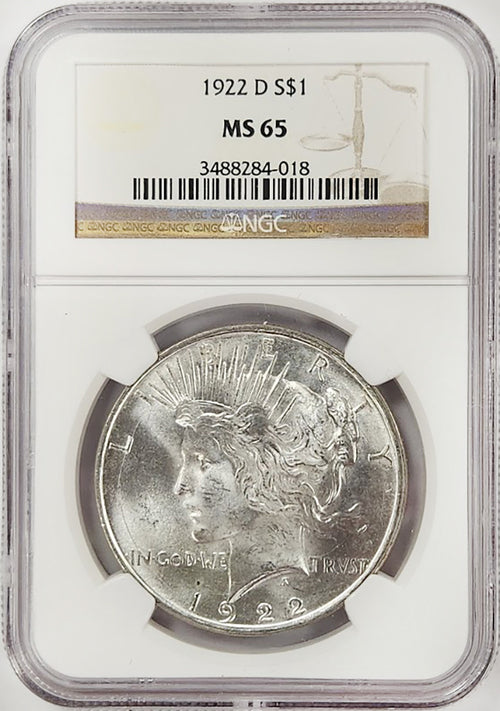 1922-D $1 Peace NGC MS65