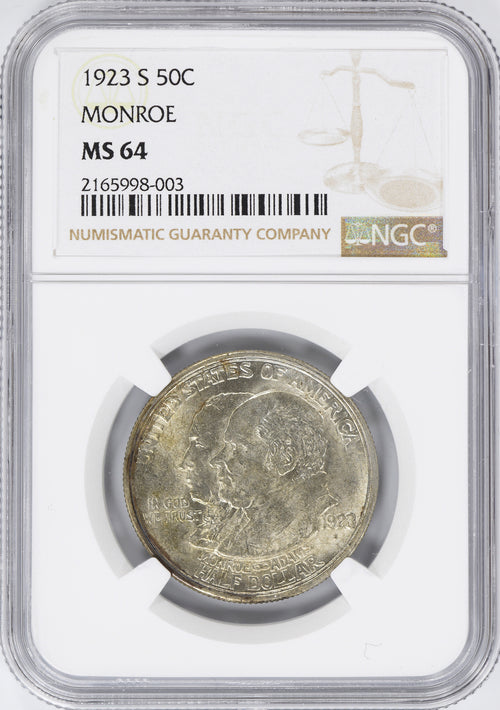 1923-S 50C Monroe Doctrine Centennial NGC MS64