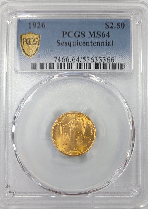 1926 $2.5 Gold American Sesquicentennial PCGS MS64