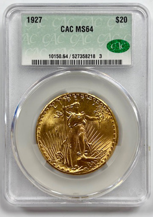 1927 $20 CAC MS64