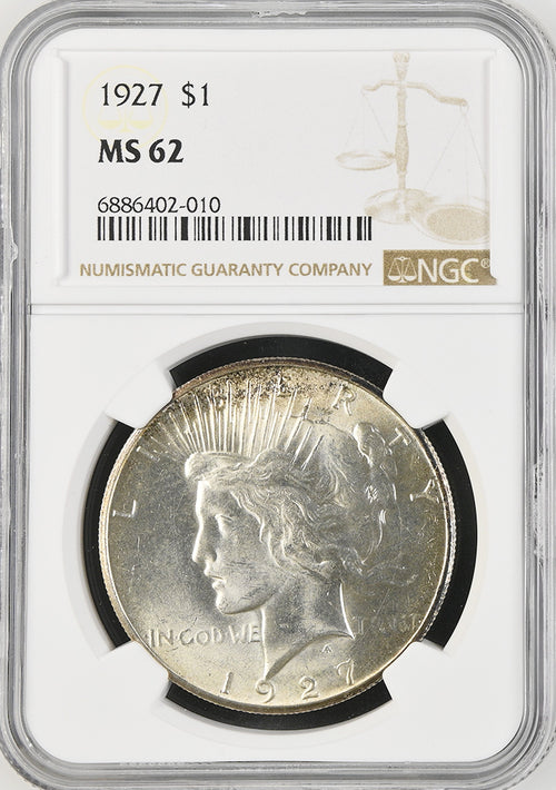 1927 $1 Peace NGC MS62