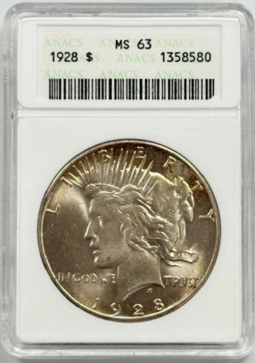 1928 $1 ANACS MS63