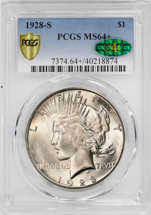 1928-S $1 Peace PCGS MS64+ CAC