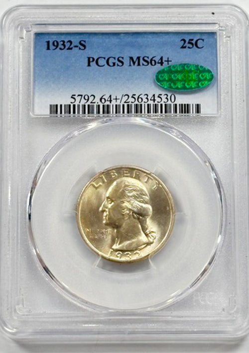 1932-S 25C PCGS CAC MS64+