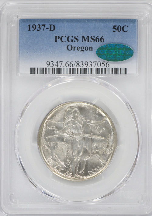 1937-D 50C Oregon Trail PCGS MS66 CAC