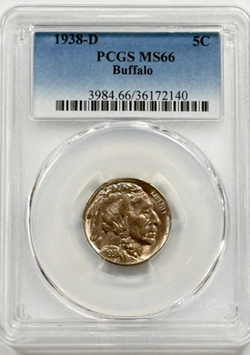 1938-D 5C PCGS MS66 Buffalo