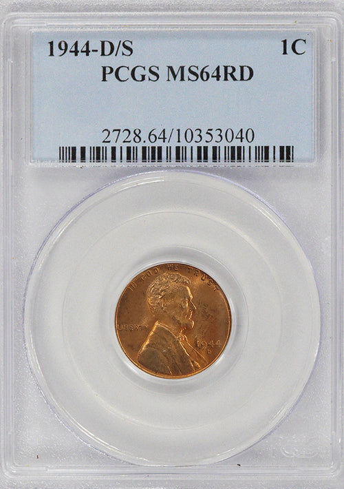 1944-D/S 1C Lincoln PCGS MS64RD