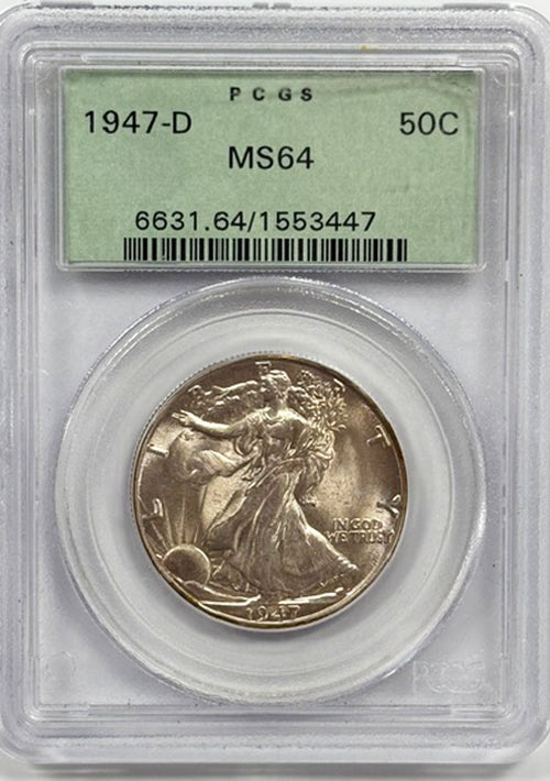1947-D 50C PCGS MS64