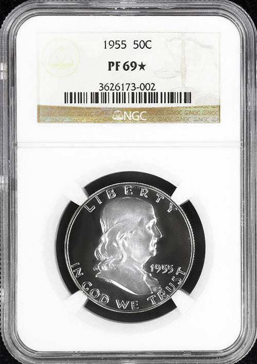 1955 50C Franklin NGC PF69*
