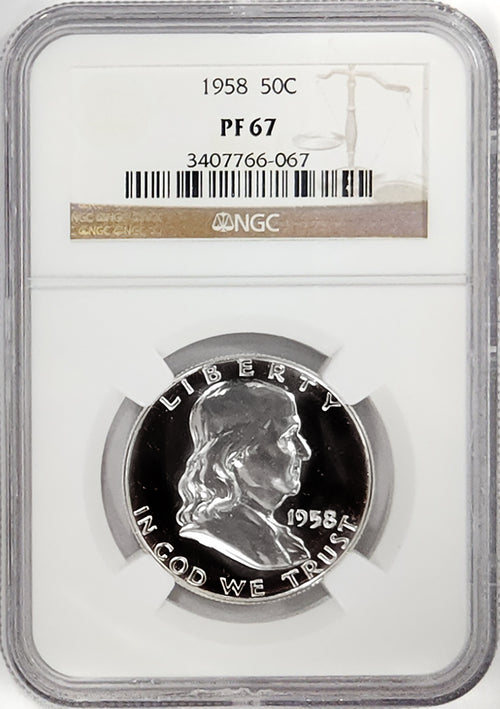 1958 50C Franklin NGC PF67