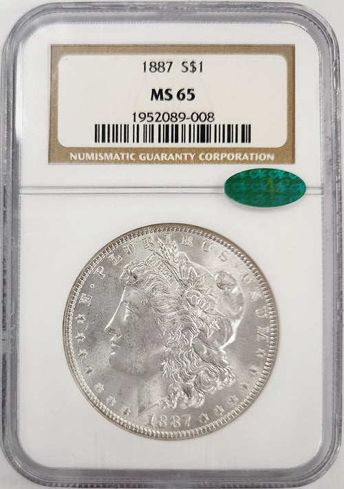 1887 $1 Morgan NGC MS65 CAC