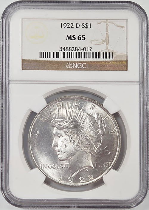 1922-D $1 Peace NGC MS65
