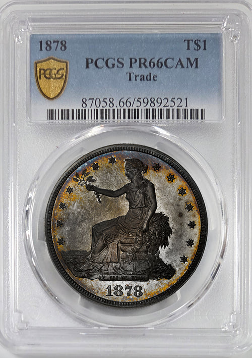 1878 $1 Trade PCGS PR66CAM