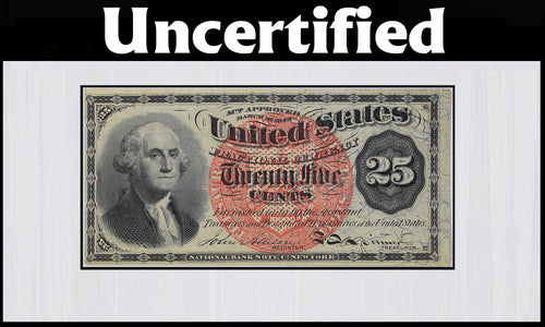 25 Cents Fourth Issue Fractional Currency Fr.1303 Uncertified Choice Uncirculated