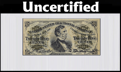 25 Cents Third Issue Fractional Currency Fr.1294 Uncertified Choice AU