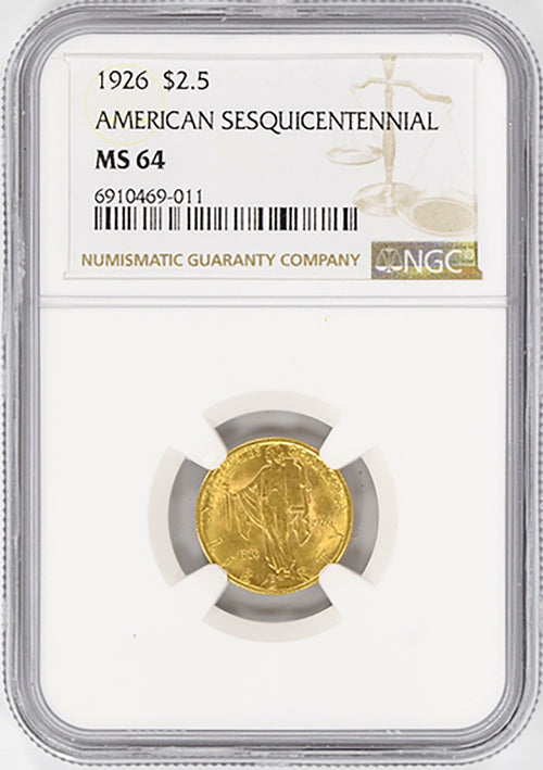 1926 $2.5 Gold American Sesquicentennial MS64