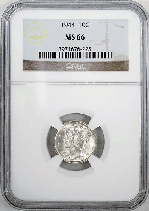 1944 10C Mercury NGC MS66