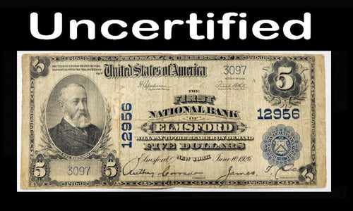 1902 $5 First National Bank of Elmsford, New York CH. #12956