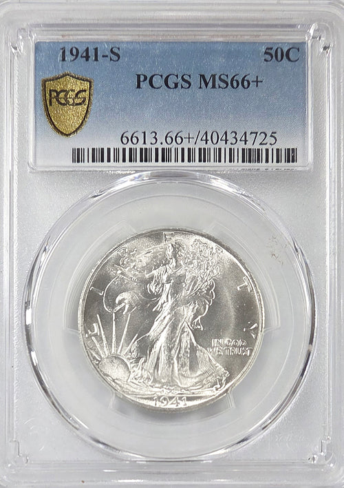 1941-S 50¢ Walking Liberty PCGS MS66+