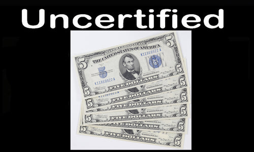 Series 1934A (6) $5 Consecutive Silver Certificates Fr.1651 2@AU58 EPQ, 4@Ch.Unc. EPQ