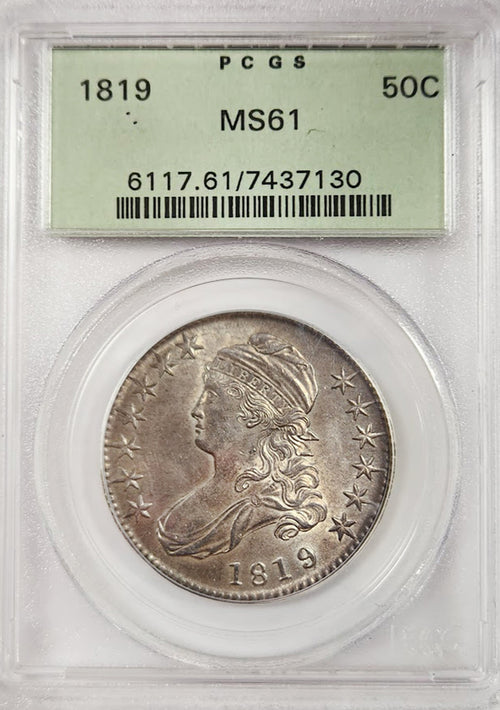 1819 50¢ Capped Bust PCGS MS61