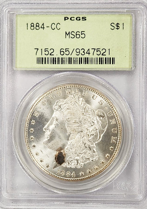1884-CC $1 Morgan PCGS MS65