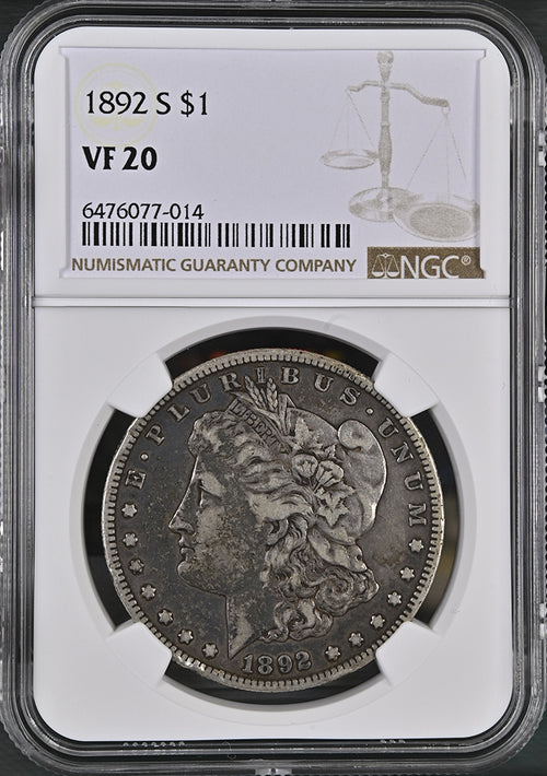 1892-S $1 Morgan NGC VF20