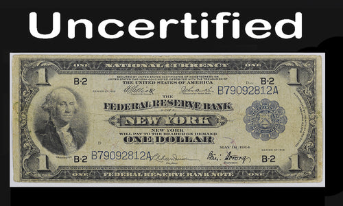 Series 1918 $1 Federal Reserve Bank of New York, NY Fr.713 Uncertified F/VF