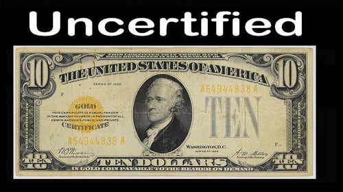 Series 1928 $10 Gold Certificate Fr. 2400 VF